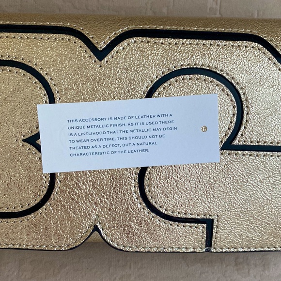 Tory Burch Serif Metallic Clutch - Picture 10 of 10